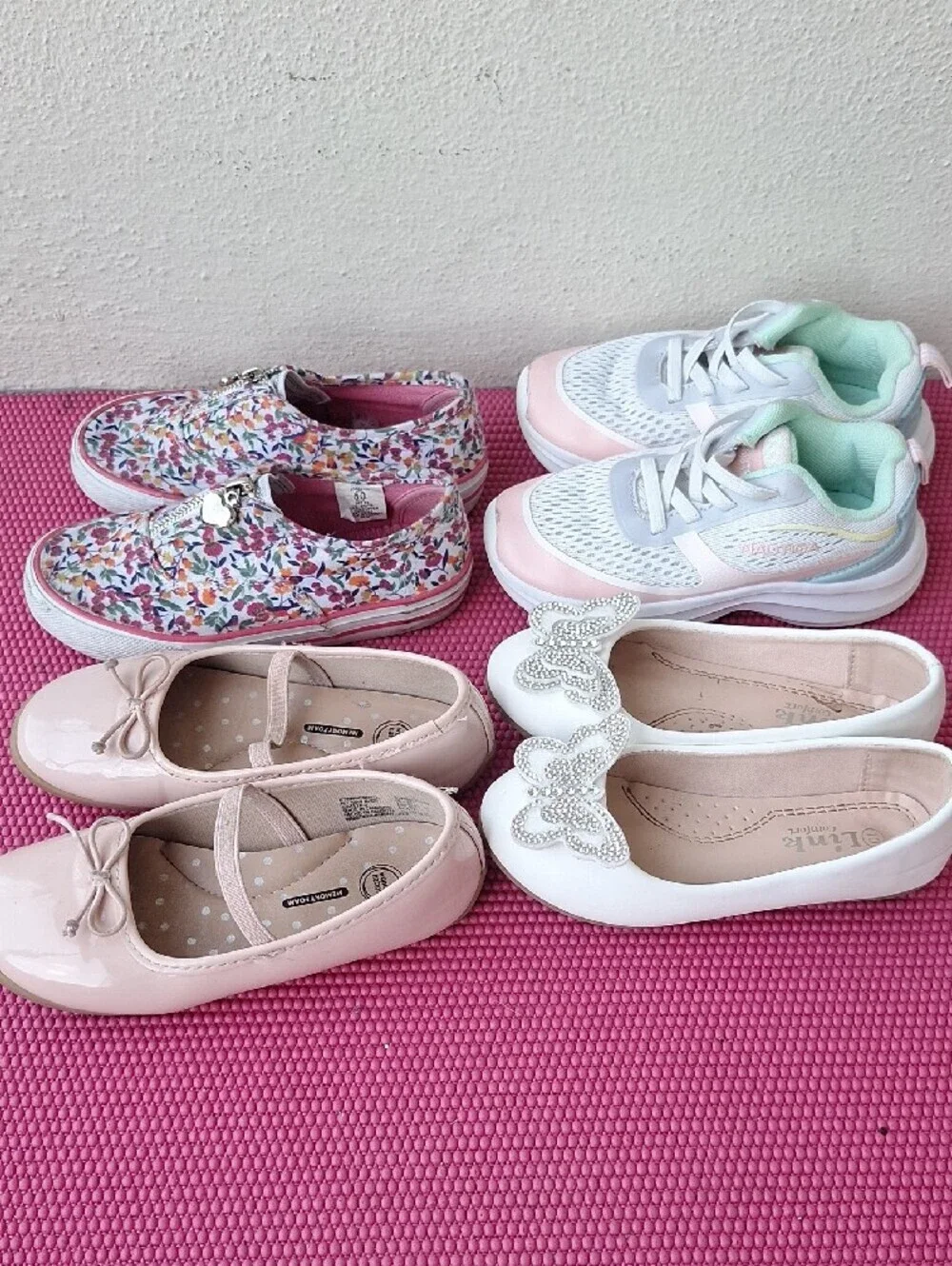 Lot Of 4 Girl's Sneakers Shoes Size 10